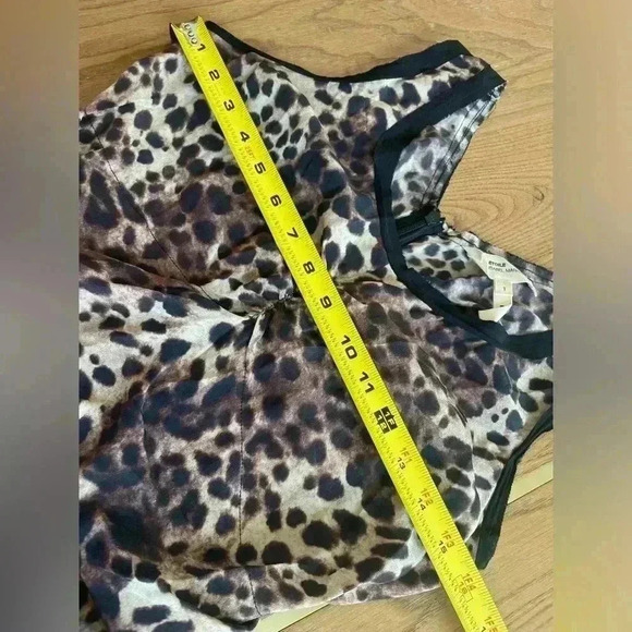 Isabel Marant Silk Tank Mini Dress Leopard Print Ruched Jafney 1 XS S Brown Slip - Picture 10 of 14